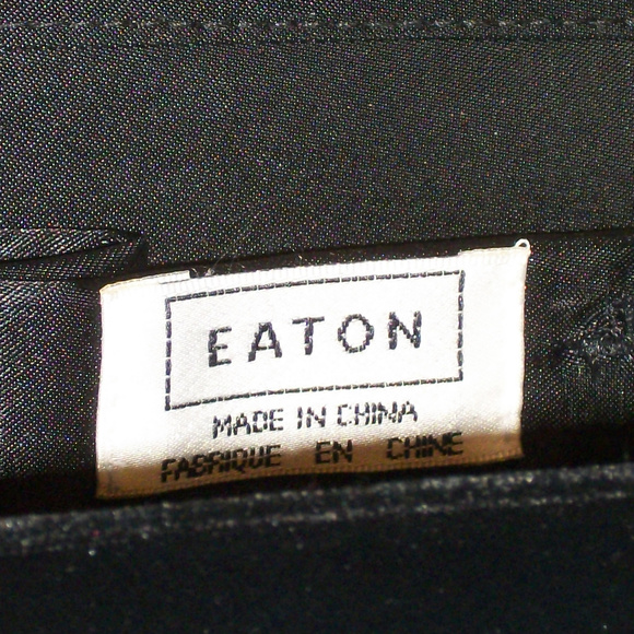 EATON Evening Bag Clutch Black Velour NWOT - Picture 7 of 7